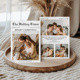 Unik jul 4-fotofamilj för dagstidningar julkort