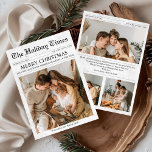 Unik jul 4-fotofamilj för dagstidningar julkort<br><div class="desc">Fira säsongens magi och dina omhuldade stunder med vårt unika julkort designat för att se ut som förstasidan i en klassisk tidning. Det här kreativet och det nostalgiska kortet förvandlar dina semesterhälsningar till en minnesvärd keepé, perfekt för att visa upp familjens högdagrar från det gångna året på ett roligt och...</div>
