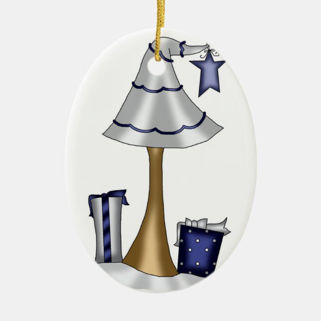 Unik julgranprydnad julgransprydnad keramik (Framsidan)