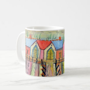 Unik kaffe koppar för vattenfärgsdesign