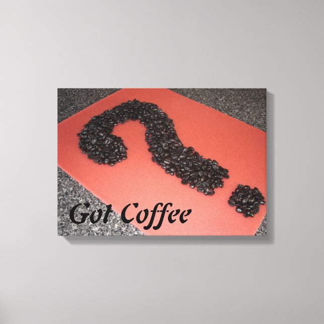 Unik kaffebönskonst canvastryck (Framsida)