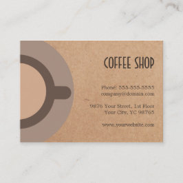 Unik kaffeikon-kartong för bakkafét 4. visitkort