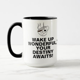 Unik kaffemugg med rolig motiverande slogan