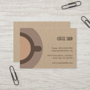 Unik kaffesymbolsKraft coffee shop Visitkort