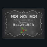 Unik kalkboard HO HO HO Julafton Party Inbjudningar<br><div class="desc">Underbart schalkboard-skript "HO HO HO",  inbjudan till Julafton-partiet! Använda Anpassa det verktyg om du vill lägga till egen information! Det är en mall,  så du kan lägga till en egen bild.</div>
