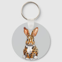 Unik kanin med fläckig leopard