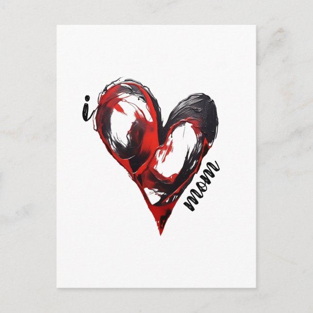 Unik kärlek-målning - anpassad design T-Shirt Vykort (Framsida)