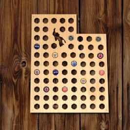 Unik karta för Utah statlig träölflaskalock