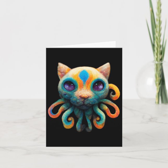 Unik katttopusgenetik - till Bära på Halloween Kort (Framsida)