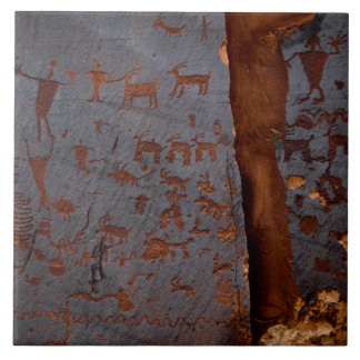 Unik keramisk panel i sydvästra Petroglyph Kakelplatta