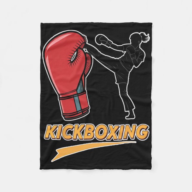 Unik Kickboxnings Boxnings Handske Design Fleecefilt (Framsidan)