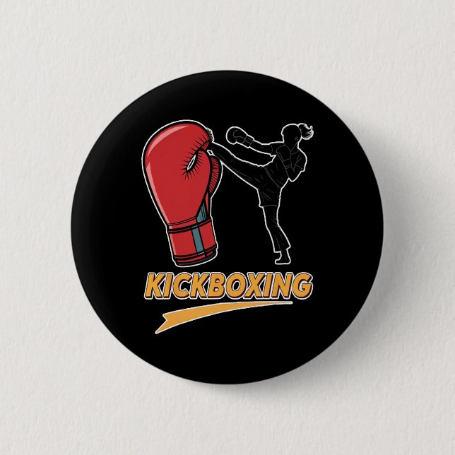 Unik Kickboxnings Boxnings Handske Design Knapp (Framsida)