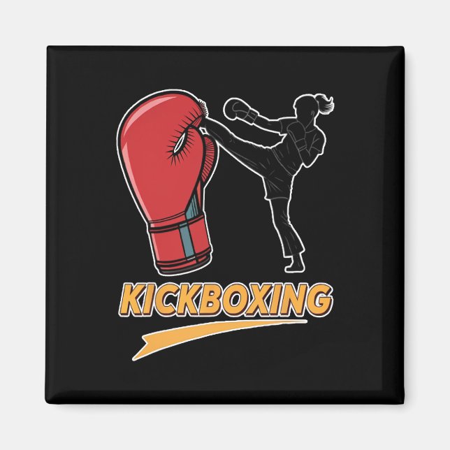 Unik Kickboxnings Handske Design  Magnet (Framsidan)