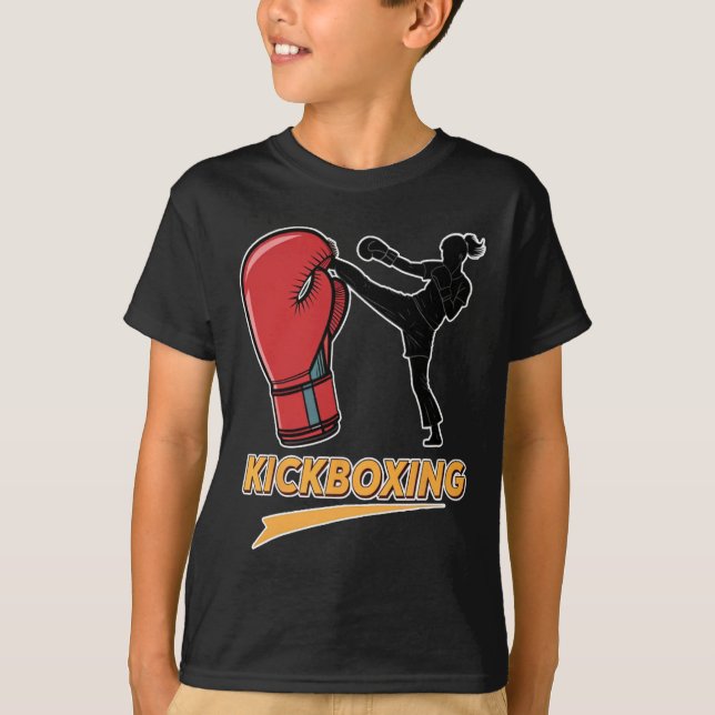 Unik Kickboxnings Handske Design  T Shirt (Framsida)