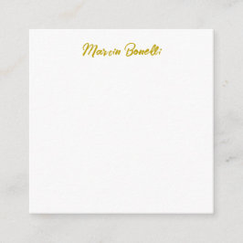 Unik klassisk enkel calligrafi i Guld Färg Namn Tilläggskort