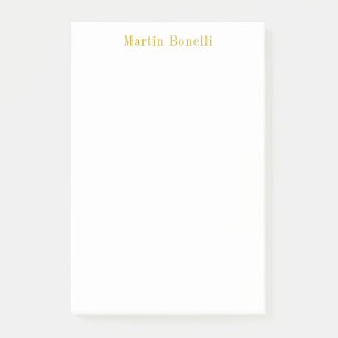 Unik klassisk enkel Guld Färg Namn Post-it Block