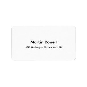 Unik, klassisk, enkel, svart vit adressetikett