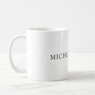 Unik klassisk minimalistisk enkel enkel Namn Kaffemugg