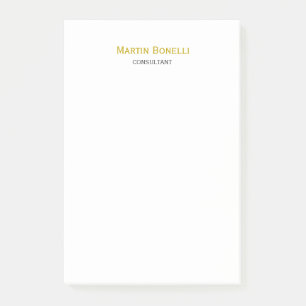 Unik klassisk minimalistisk guld-minimalistisk. post-it block