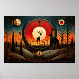 Unik Kokopelli-Abstrakt Poster