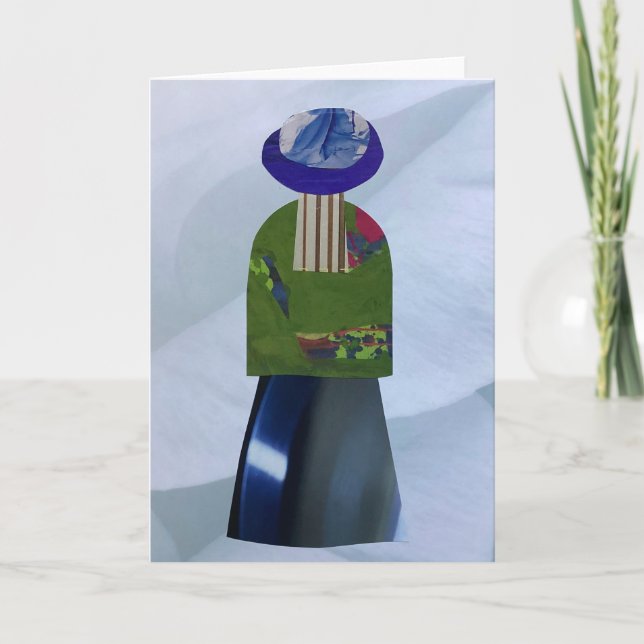 Unik kollage Earth Mamma Blue Blank Kort (Framsida)