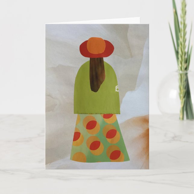 Unik kollage Earth Mamma Maggie Blank Kort (Framsida)