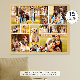 Unik kollage med 12 foton Minimalistisk Enkel foto