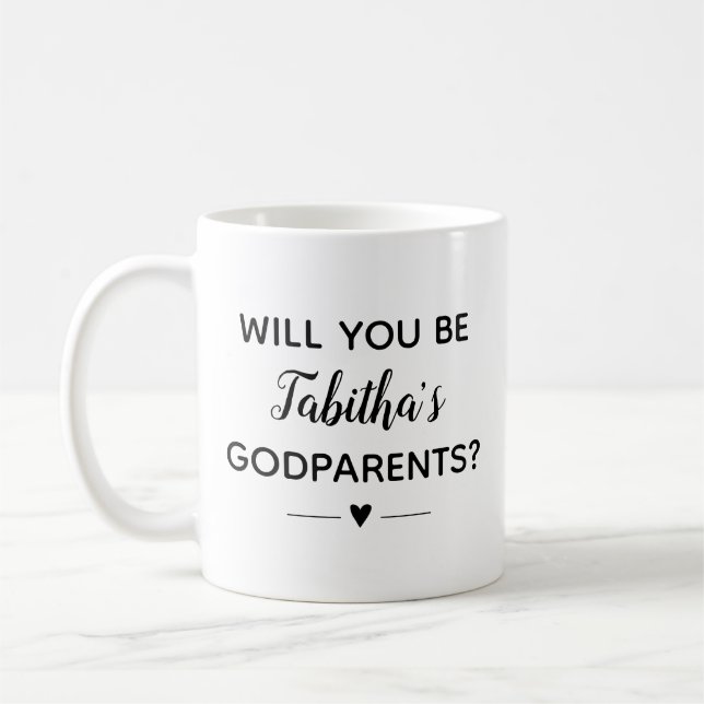 Unik kommer du att bli Godföräldrar Frieri Kaffemugg (Vänster)