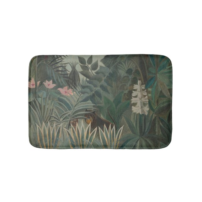 Unik konstnärlig jungle Painting Henri Rousseau Badrumsmatta (Framsidan)