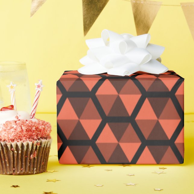 Unik konstnärlig Kärlek Geometric Pappa Birthday Presentpapper (Födelsedagsfest)