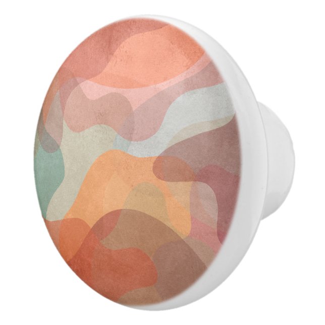 Unik konstnärlig keramisk knopp med levande Färg P (Höger)