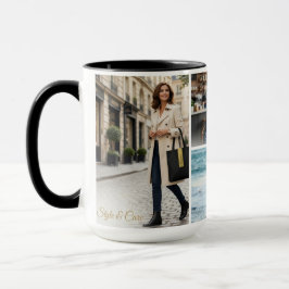 Unik kopp med fyra bilder i personlig design