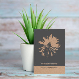 Unik Kraft Papper (tryckt) Blommigt för nedre Möns Visitkort