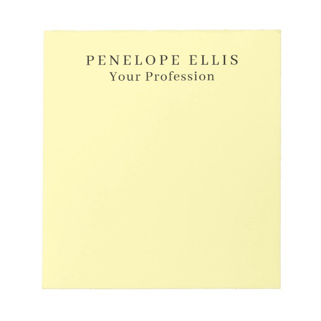 Unik krämfärg Original Klassisk Professionell Anteckningsblock (Framsida)