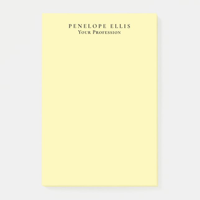 Unik krämfärg Original Klassisk Professionell Post-it Block (Framsida)