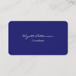 Unik kreativ Modern Midnight Blue Plain Visitkort