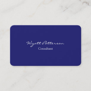 Unik kreativ Modern Midnight Blue Plain Visitkort