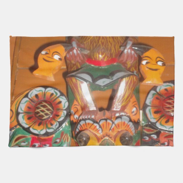 Unik kulturkonst - Sri Lankas/indonesisk design Kökshandduk (Horisontell)