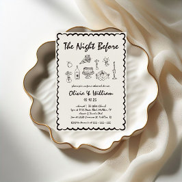 Unik kvarkam Hand plockade Retro Rehearsal Middag Inbjudningar