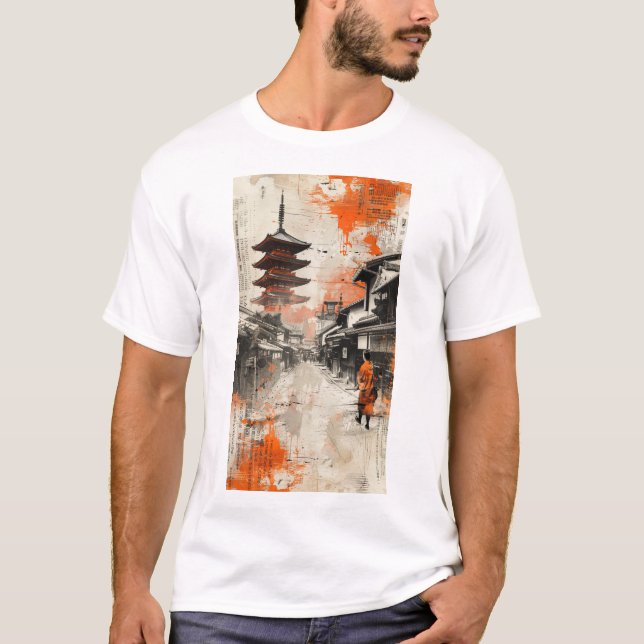 Unik Kyoto-inspirerad T-Shirt-design T Shirt (Framsida)