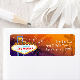 Unik Las Vegas Bröllop-Returadress Returadress Etikett
