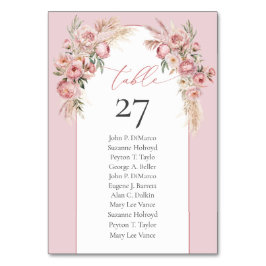 Unik lavish bouquet peonies pampas arch bordsnummer