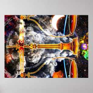 Unik Libra Zodiac Wall Art Perfekt Gift-idéer Poster