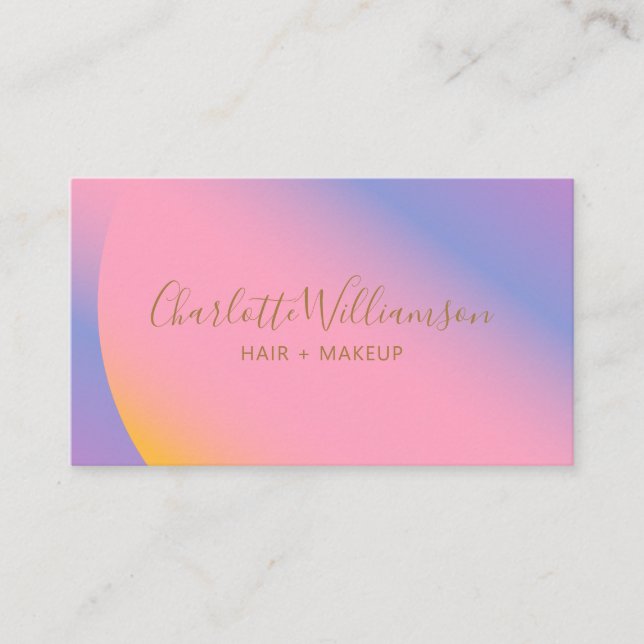 Unik Lila för bästa Rosa för modern övertoning Visitkort (Framsida)