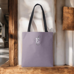 Unik Lila för Snyggt av Namn och monogramtypografi Tygkasse