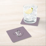Unik Lila för Snyggt av Namn och monogramtypografi Underlägg Papper Kvadrat<br><div class="desc">Det handlar om dig med denna vackra pappra underlägg. Den har en snyggt för elegant av ditt namn och monogram med klassiska seriffer och en mer ornerad skripttypografi i en balanserad symmetri. De tre inslag blandas ihop med en sofistikerad harmoni och skapar din egen logotyp för personlig märkning. Här visas...</div>