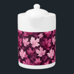Unik Lila Maple Löv Porcelain-Tekanna<br><div class="desc">Unik Lila Maple Löv Porcelain-Tekanna</div>