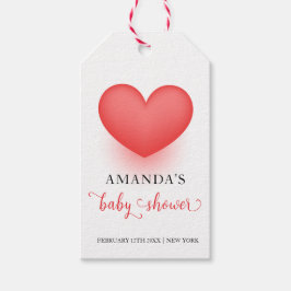 Unik, lilla, älskling Valentine Baby Shower Presentetikett