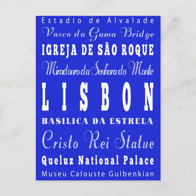 Unik Lissabon, Portugal Gift Idea Vykort (Framsida)