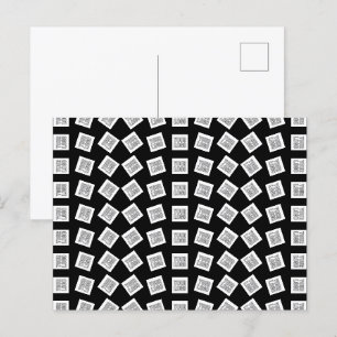 Unik Logotyp eller Image Mönster   Svart (redigerb Vykort